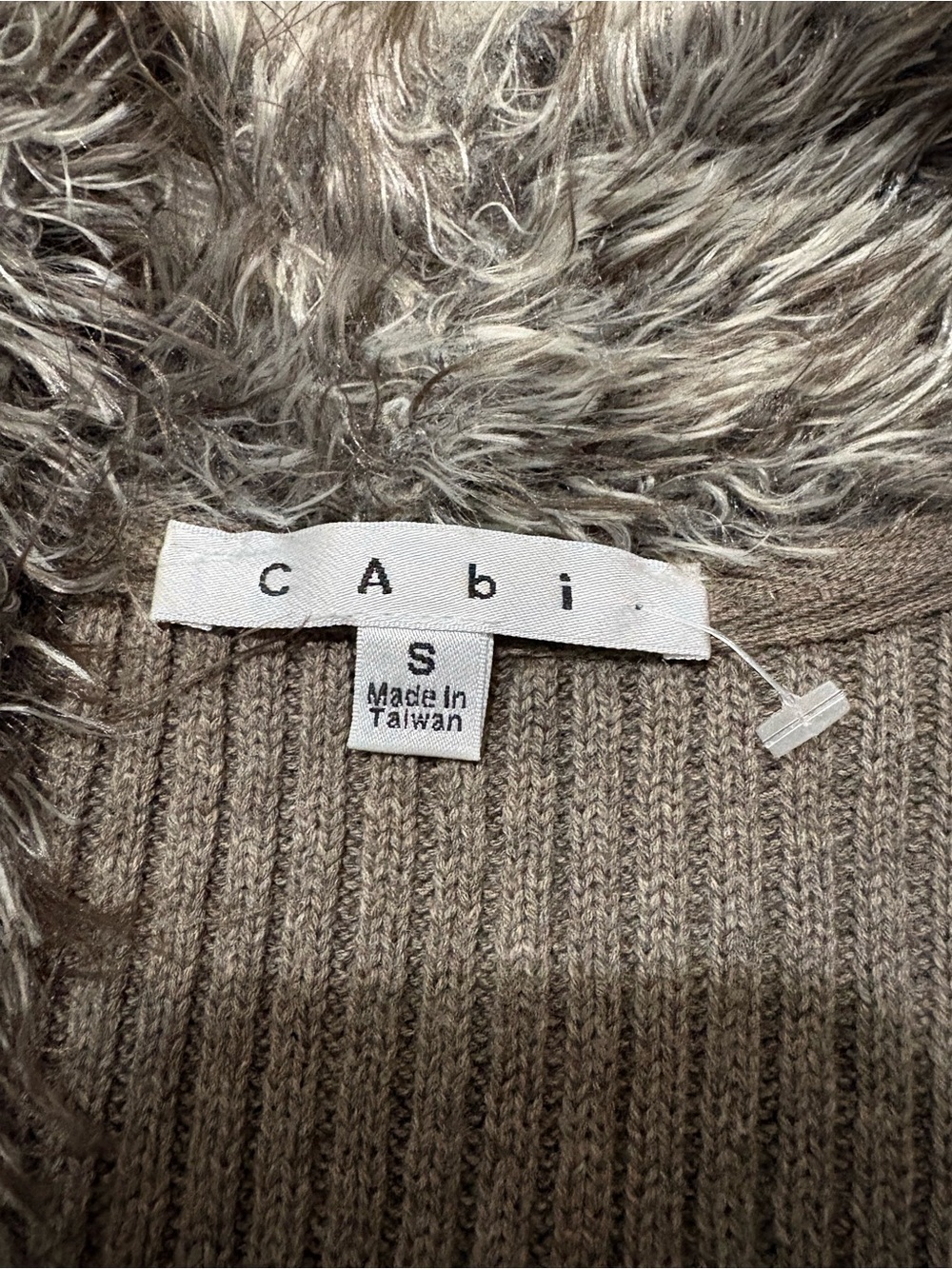 CAbi Gray Faux Fur Vest - Picture 2 of 8